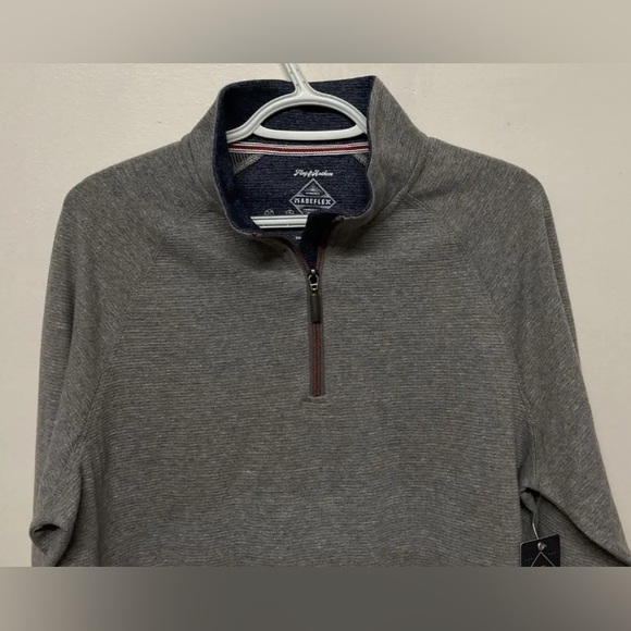 Flag & Anthem Mens 1/4 Zip Sweater Pullover Medium Grey Mid-Weight NWT - Picture 4 of 12